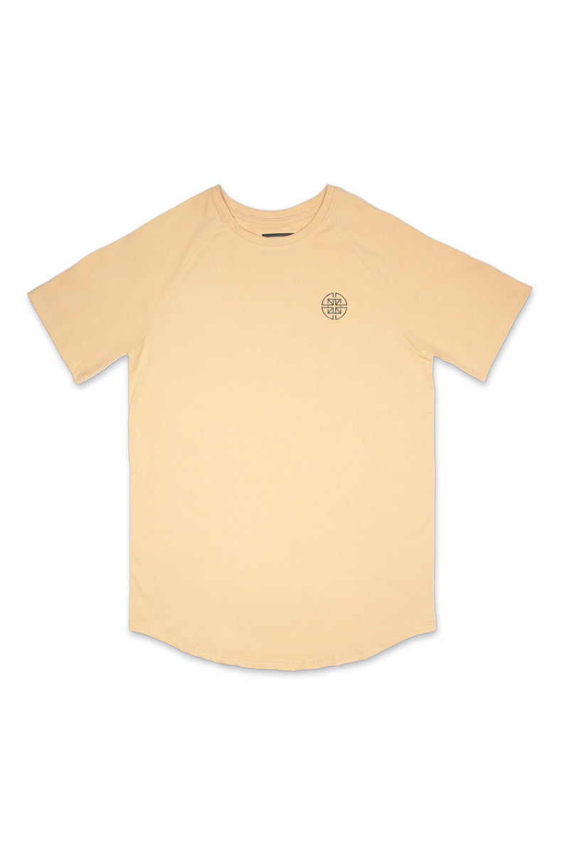 FITTED TEE - CURVED HEM - CHAMPAGNE